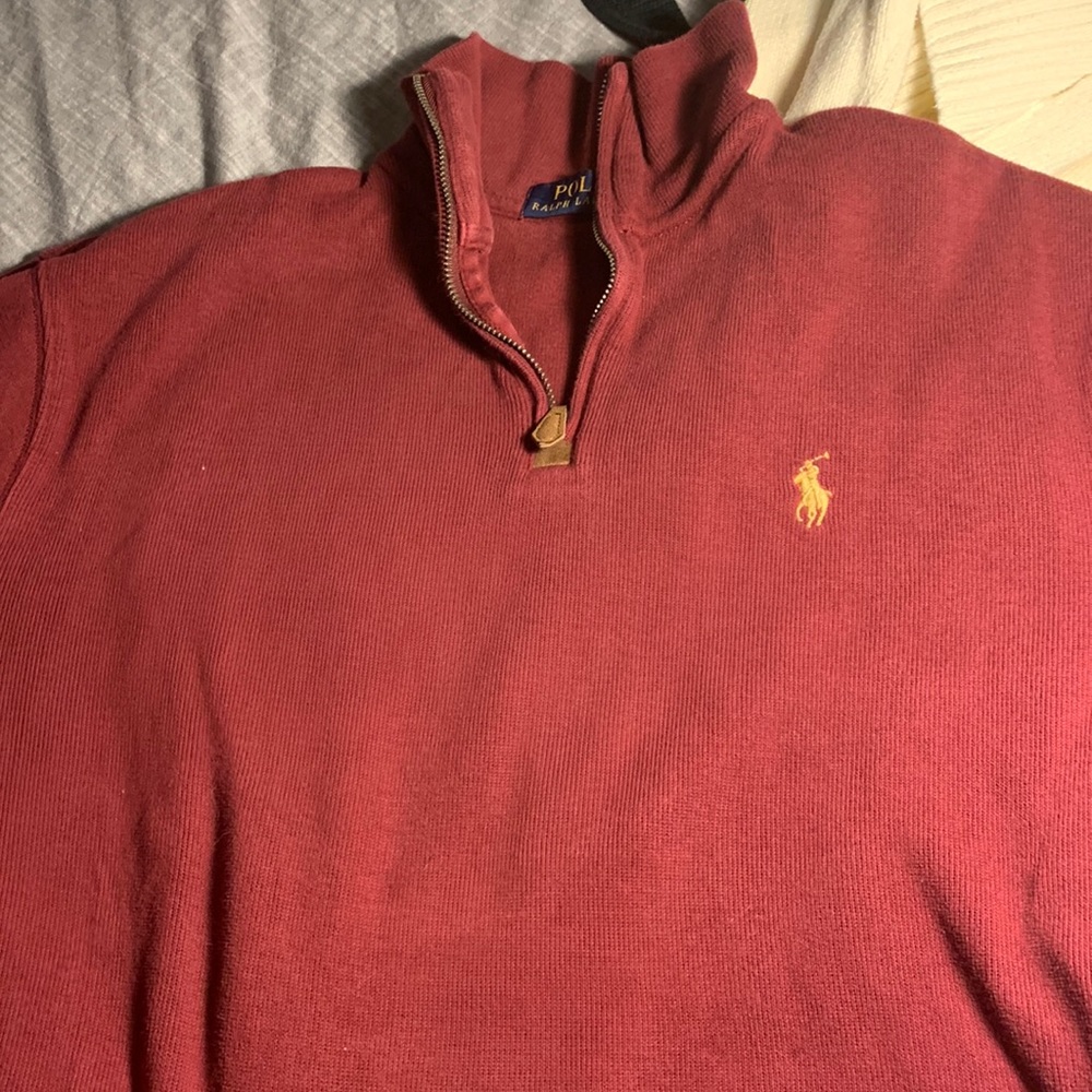 Mens small burgundy polo sweater